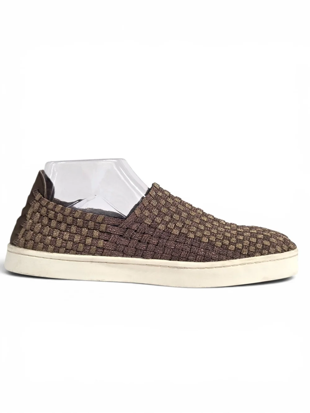 Steve Madden EXX Metallic Bronze Woven Slip-On Sneakers Size 9 EUC